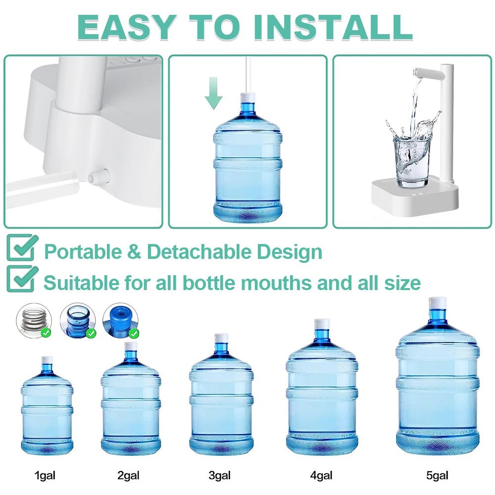 Portable Desktop Electric Water Dispenser with USB Charging image 2