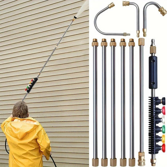 4000 PSI Telescoping High Pressure Washer Wand Set for Gutter & Roof Drainage & Walls Cleaning image 0