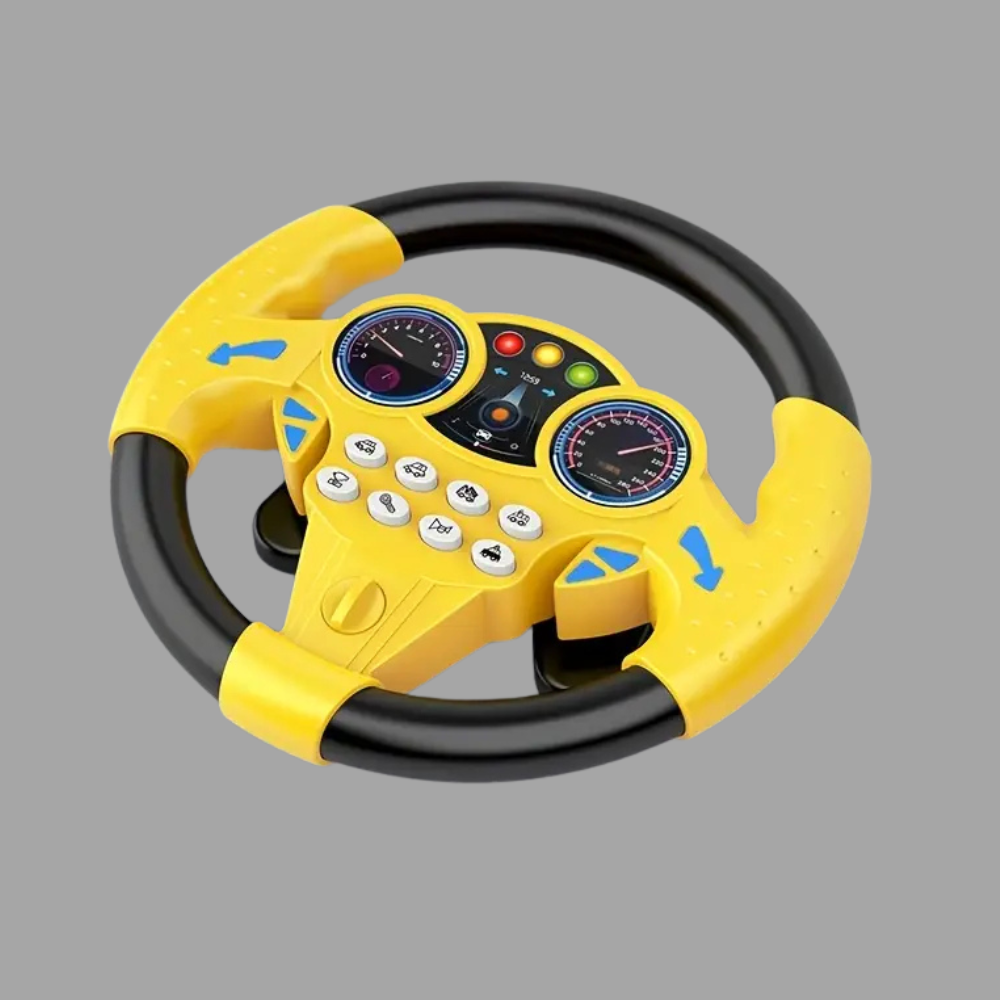 Kid's Electric Simulation Steering Wheel Suction Attachment image 3