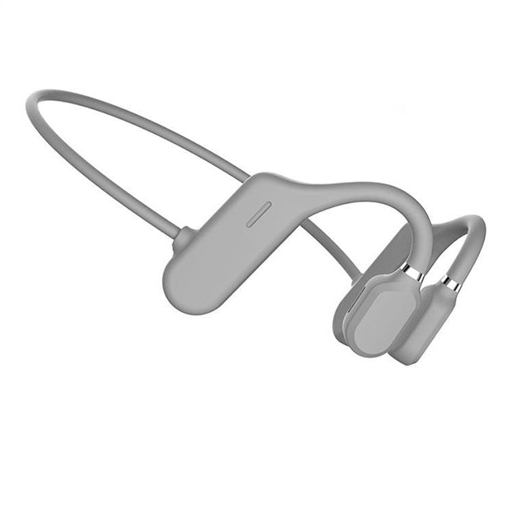 New Waterproof Bone Conduction Headphones Stereo Bluetooth Wireless - Gray image