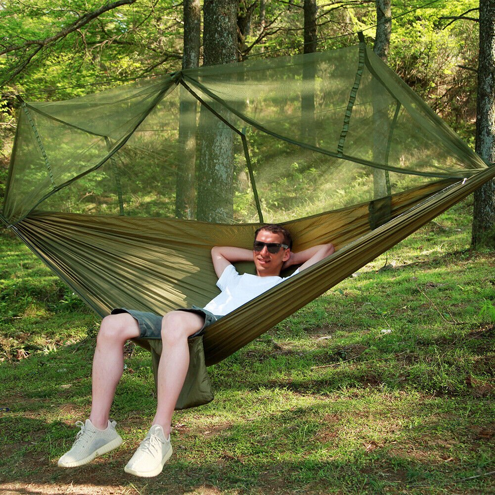 Portable Two Person Outdoor Traveler Camping Hammock Tent With Canopy image 3