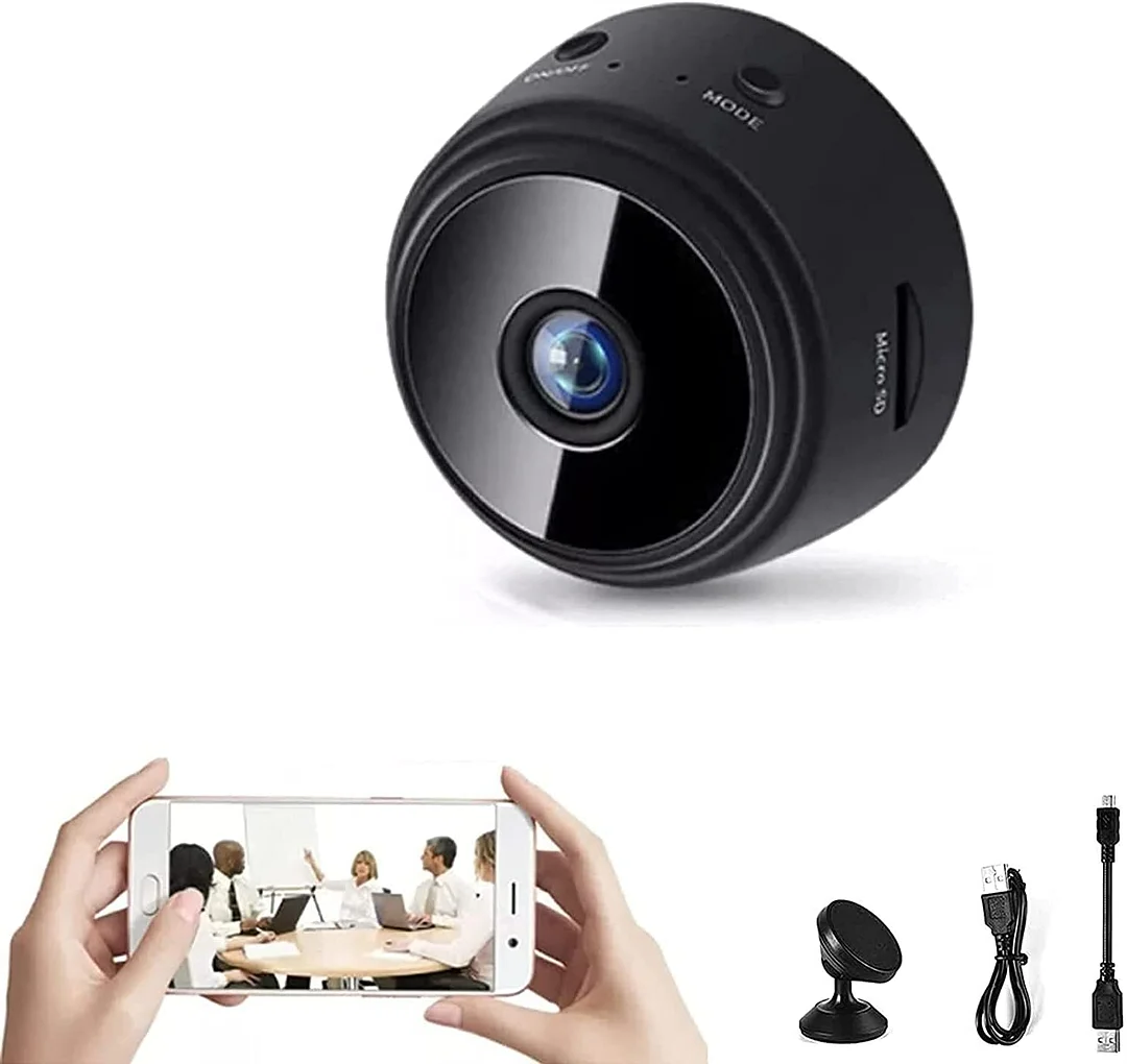 1080p Magnetic WiFi Mini Camera - Black image