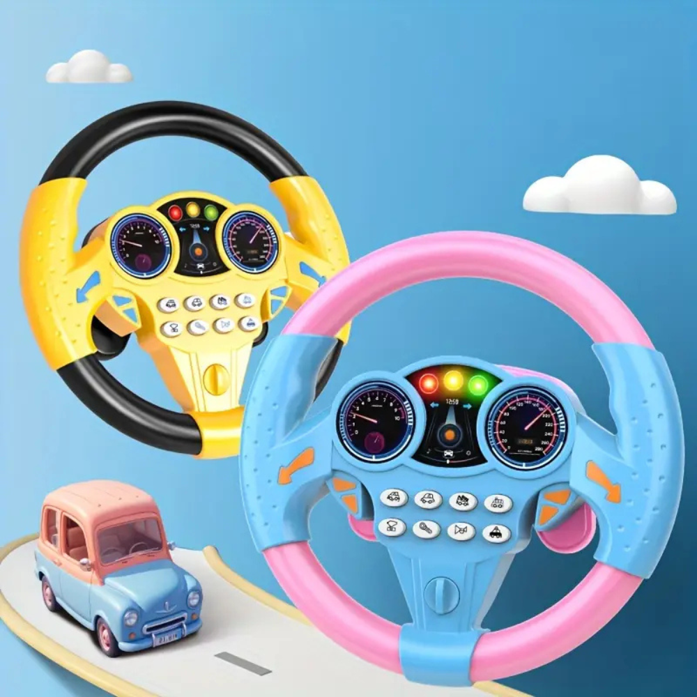 Kid's Electric Simulation Steering Wheel Suction Attachment image 5