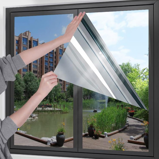 Reflective One-Way Privacy Glass Window Insulation Film image 0