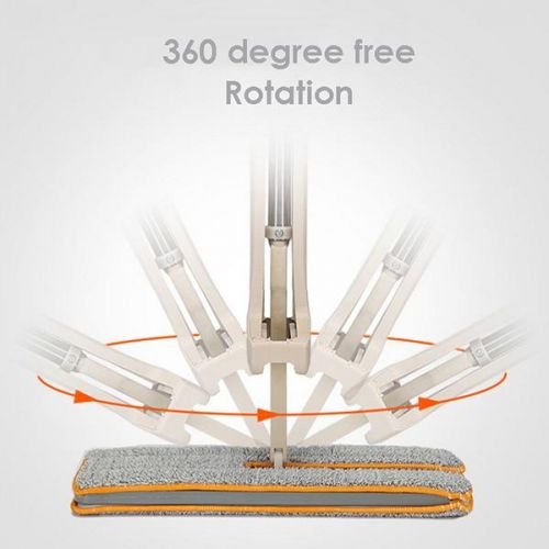 Self-Wringing Double-Sided Flat Microfiber Mop & Broom With 360 degree Spin image 4