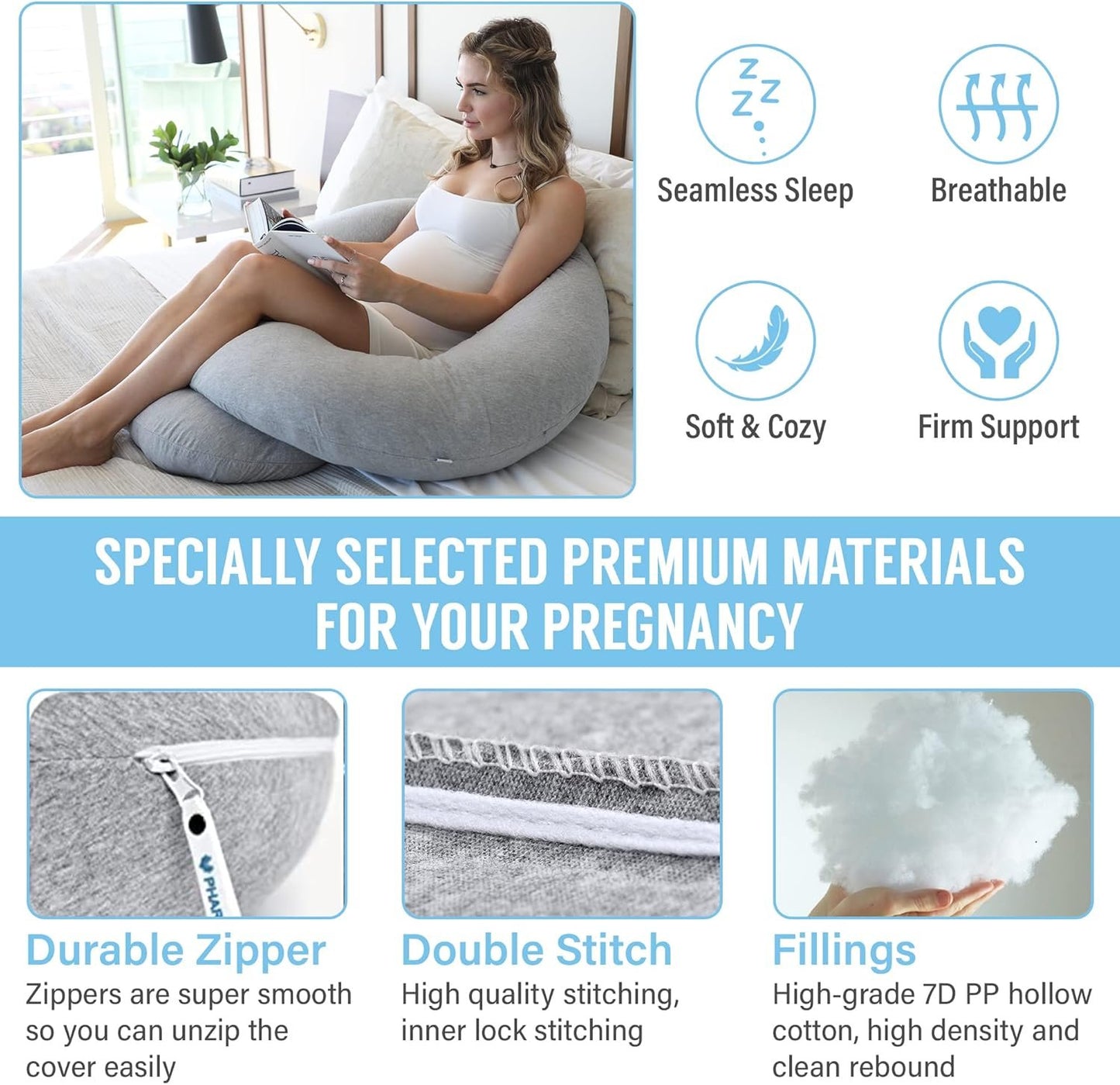 C Shaped Full Body Pregnancy Pillow image 4