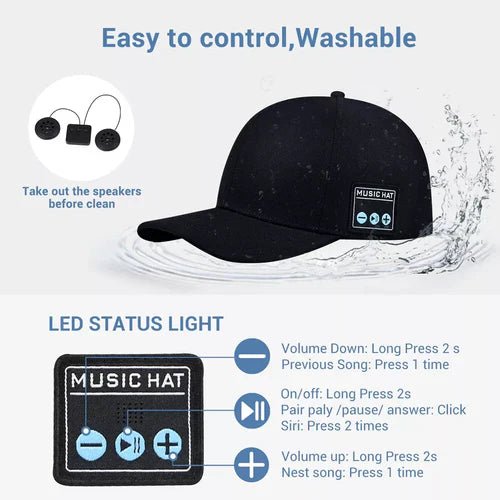 Bluetooth Speaker Baseball Cap – Wireless, Waterproof, and Stylish image 4