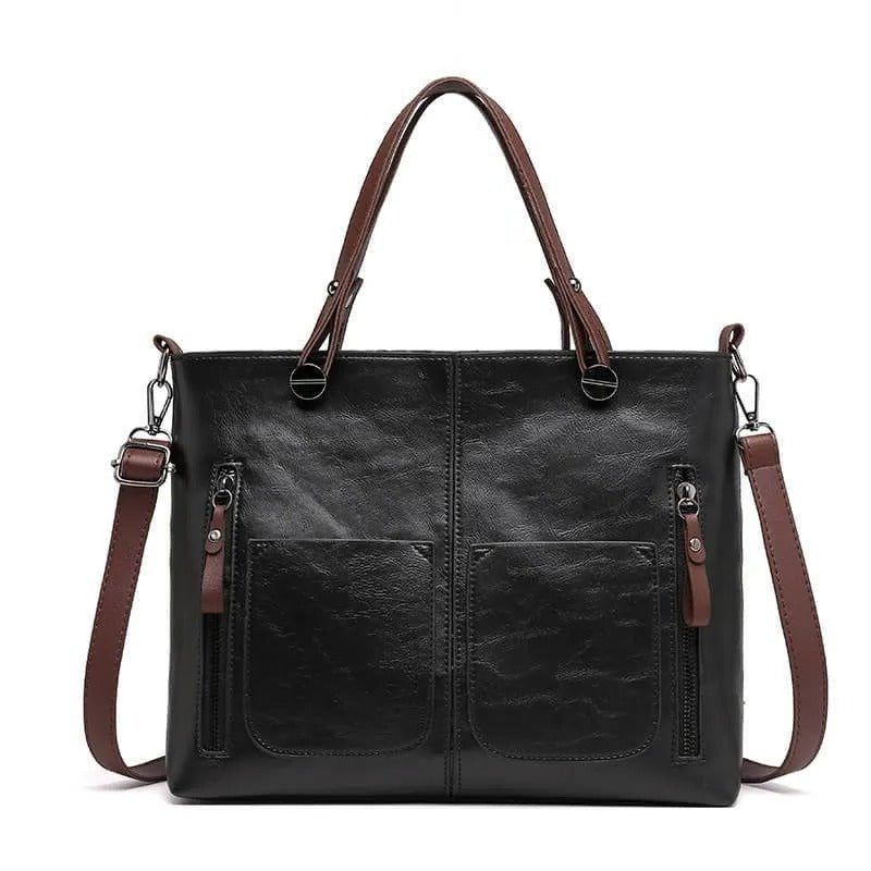 Elegant Leather Bag - Black image