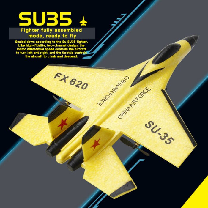 RC Plane SU35 2.4G With LED Lights Aircraft Remote Control Flying Model Glider Airplane SU57 image 3
