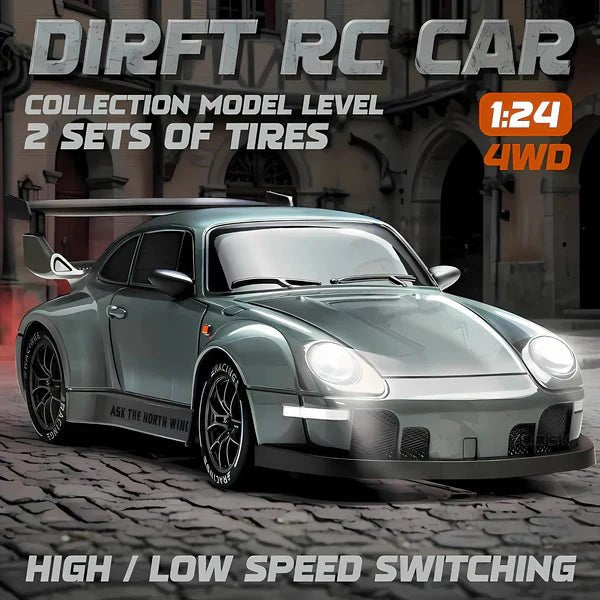 Retro Drift Master – 4WD RC Car with LED Lights image 6
