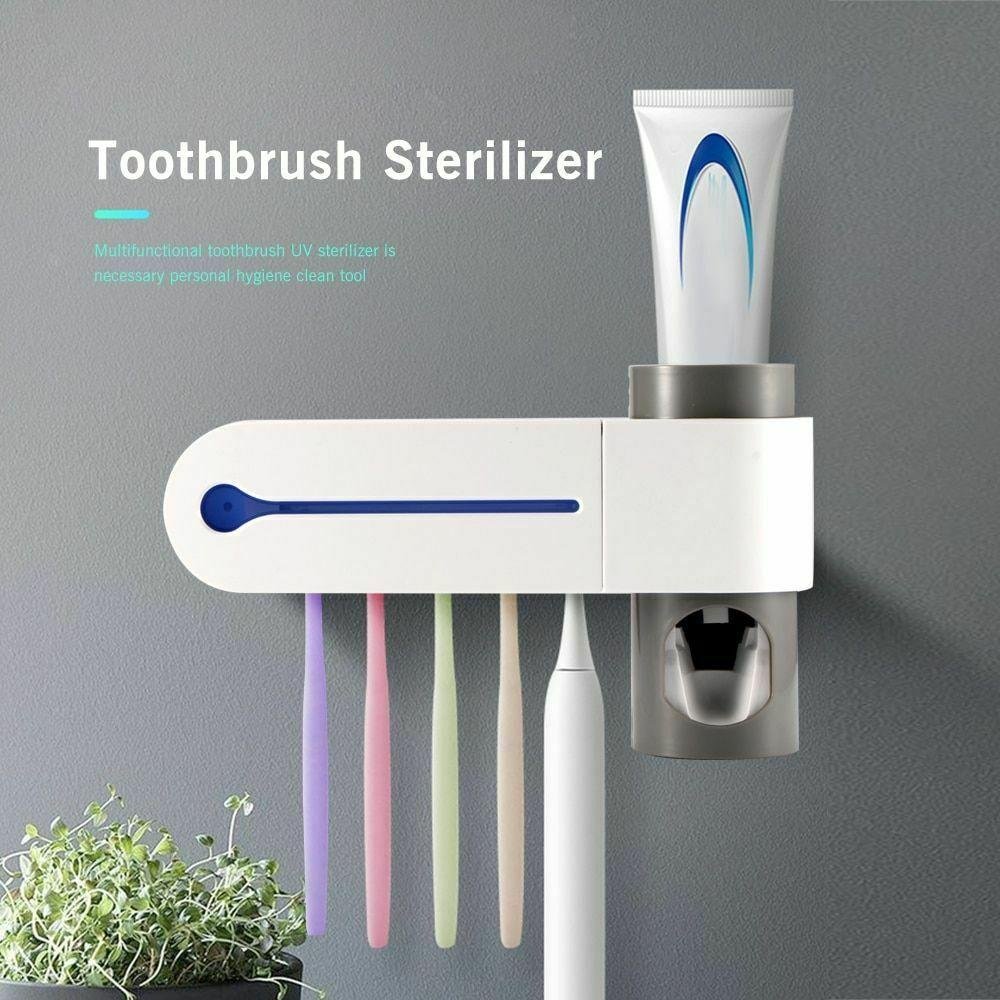 UV Light Toothbrush Sterilizer & ToothPaste Dispenser image 4