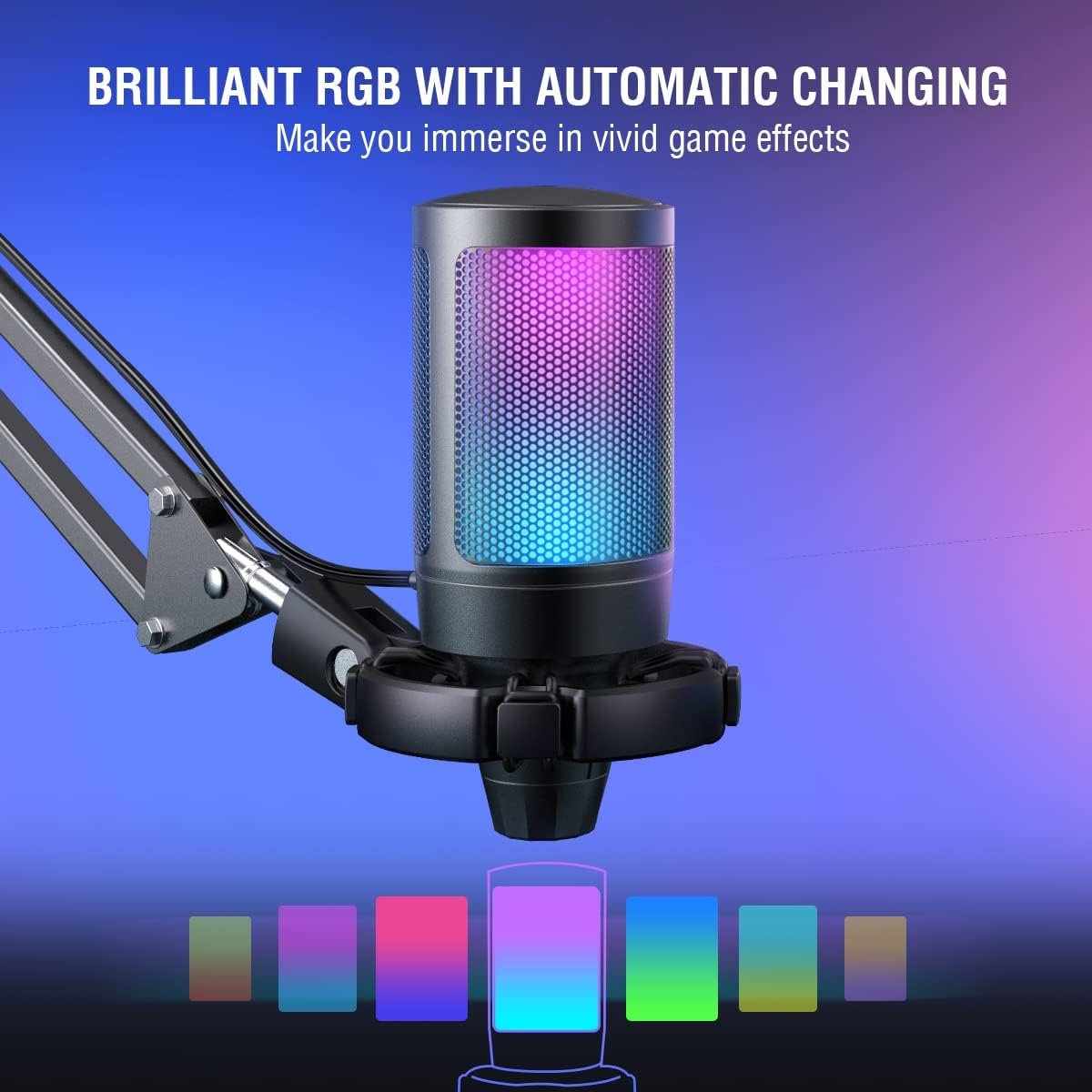 Gaming PC Microphone Podcast Condenser Mic image 1