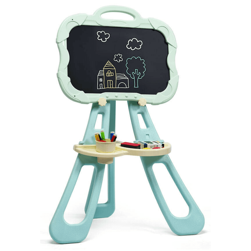 Portable Kids 4 in 1 Magnetic Chalkboard Art Easel image 1