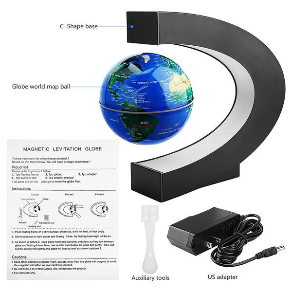 Magnetic Floating Globe With LED Light image 4
