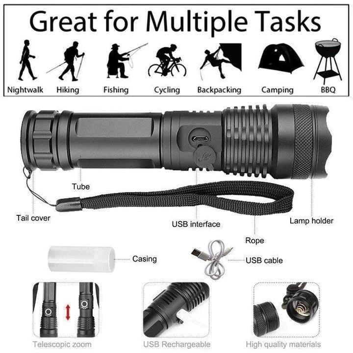 90000 Lumens Xhp50.2 Most Powerful Flashlight image 6