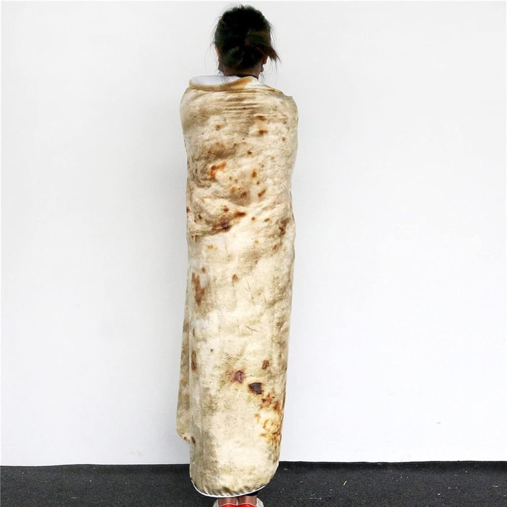 Burrito Tortilla Food Throw Blanket image 3