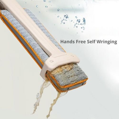 Self-Wringing Double-Sided Flat Microfiber Mop & Broom With 360 degree Spin image 6