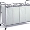 4 Section Laundry Sorter Dividing Hamper Basket