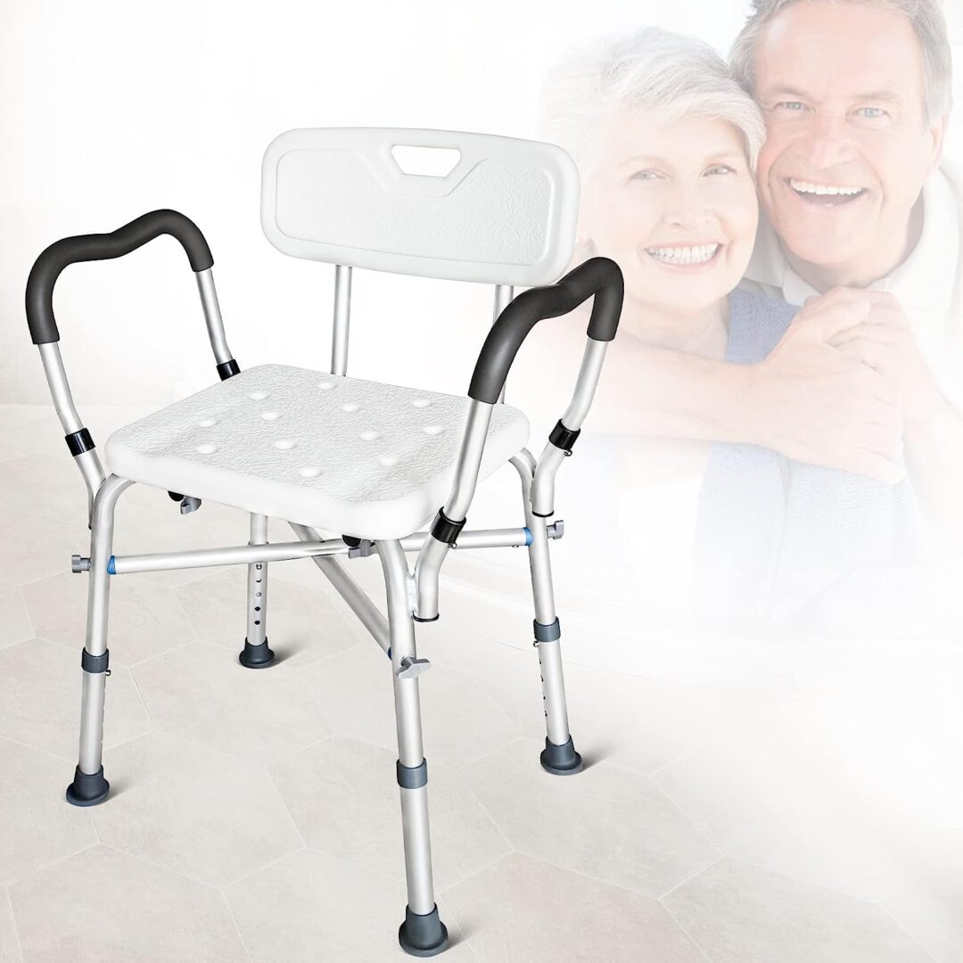 Shower Chair With Arms Bath Room Stool For Elderly - Image 5