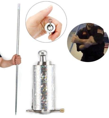 Martial Arts Pocket Staff - High Quality Stainless Steel Silver - Image 3