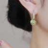 1 Set Of 2 Elegant Women's Ball Pendant Earrings - Allergy-proof Studs, Fashionable Elegant Luxury Design, The Perfect Lady Gift.
