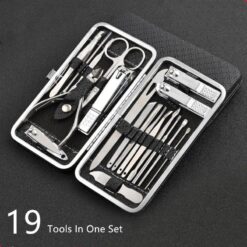 19 in 1 stainless steel manicure set professional nail clipper kit uk of pedicure tools ingrown toenail trimmer ammpoure wellbeing 246452