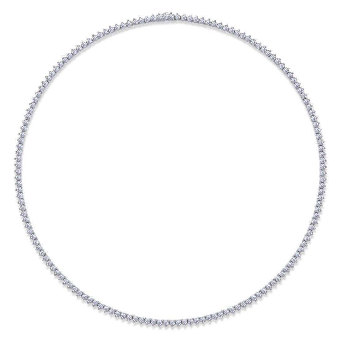 Solitude Luxury Fashion Set Mosan Diamond S925 Silver Necklace Rivaling Natural Diamonds