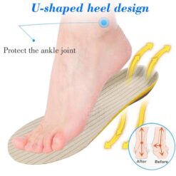 2 pieces premium orthotic gel insoles uk orthopedic flat foot health sole pad for shoes insert arch support pad for plantar fasciitis unisex ammpoure wellbeing 217720 1