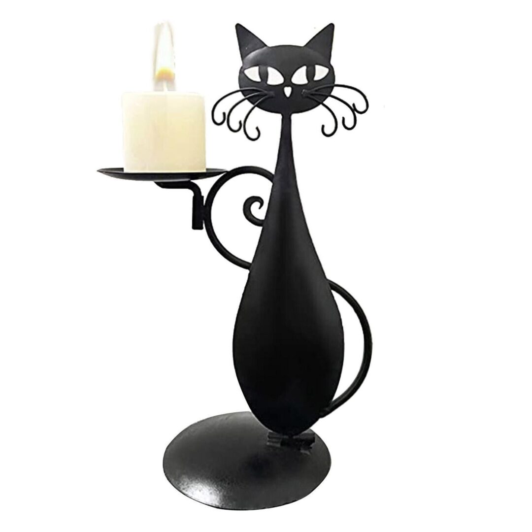 Black Cat Candle Holder - Image 2