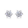 Quiet Luxury Fashion Diamond Earrings Stud Set With Mosan Diamond Silver Ornaments