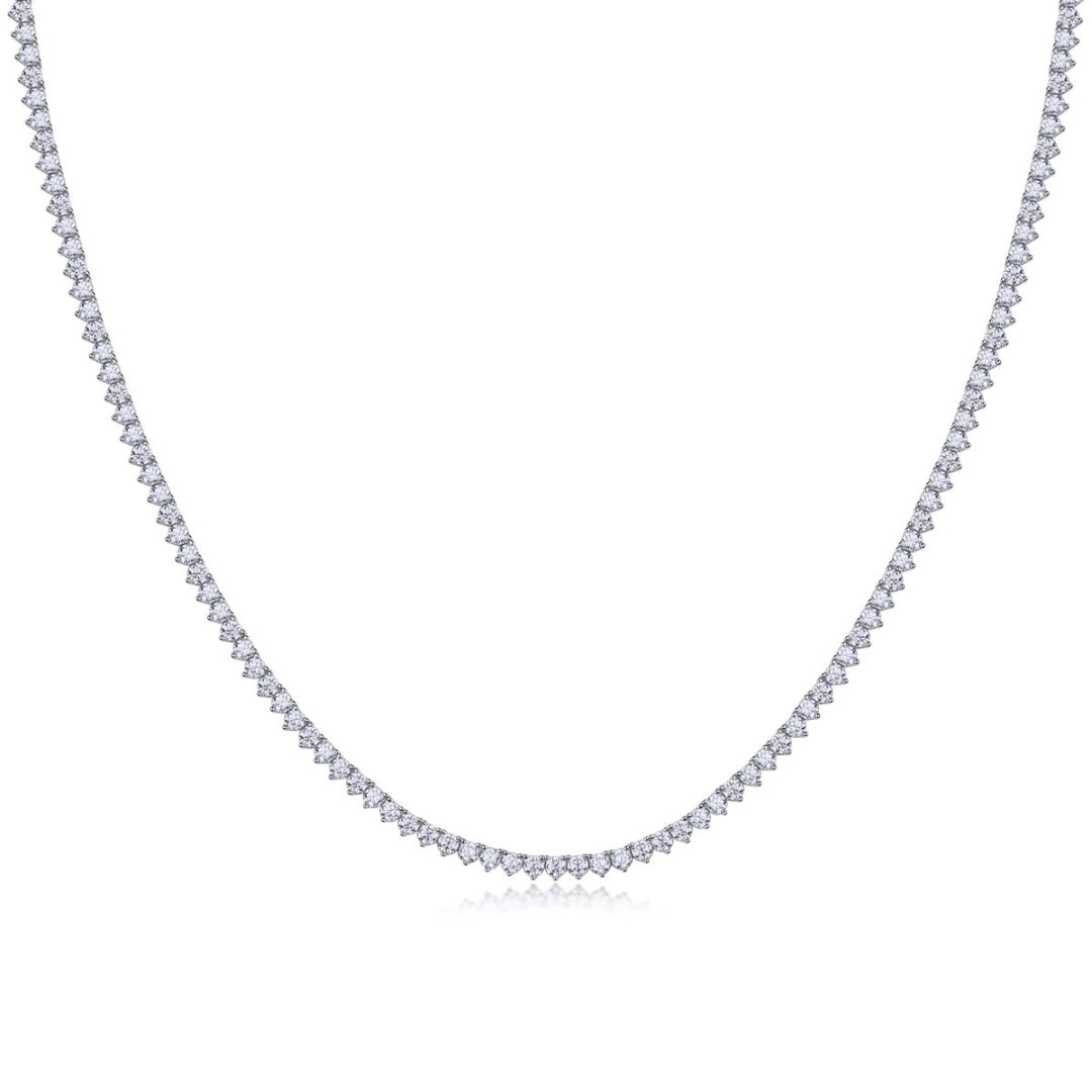 Solitude Luxury Fashion Set Mosan Diamond S925 Silver Necklace Rivaling Natural Diamonds - Image 2