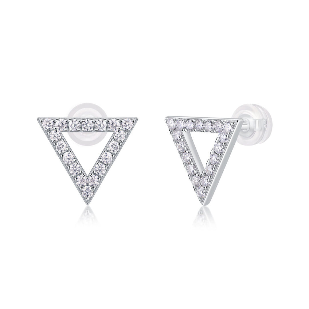 Unique Diamond Set With Moissanite Silver Earrings Luxury Fashion Diamond Earrings Stud Earrings