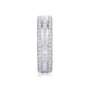 Three Row Diamond Ring Luxury Fashion Set Moissanite Silver Ring