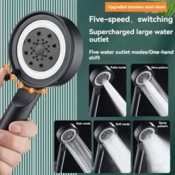5 Modes Shower Head High Pressure Showerhead Portable Filter Rainfall Faucet Tap Bathroom Bath Home Innovative jpg 350x350xz jpg