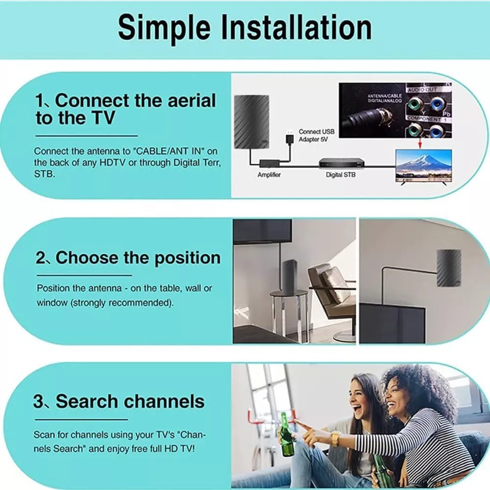 Long Range Indoor HDTV 4K Digital Antenna 600 Miles - Image 8