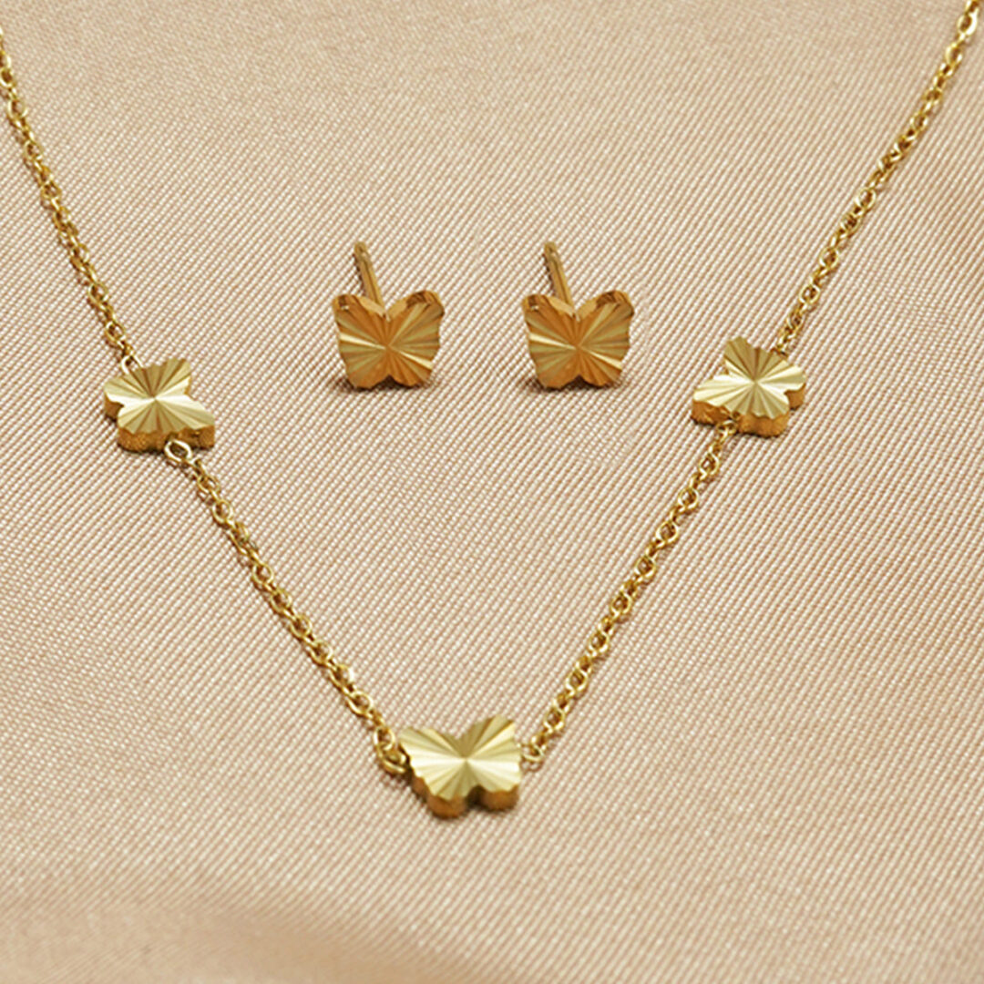 Lxalry 316L Stainless Steel 18K Gold-Plated Jewelry Set  Iridescent Blue White Gradient 3D Glass Star Pendant  Hypoallergenic Tarnish Free Earrings   Necklace  Beach Party   Daily Wear  Ocean Inspired - Image 7