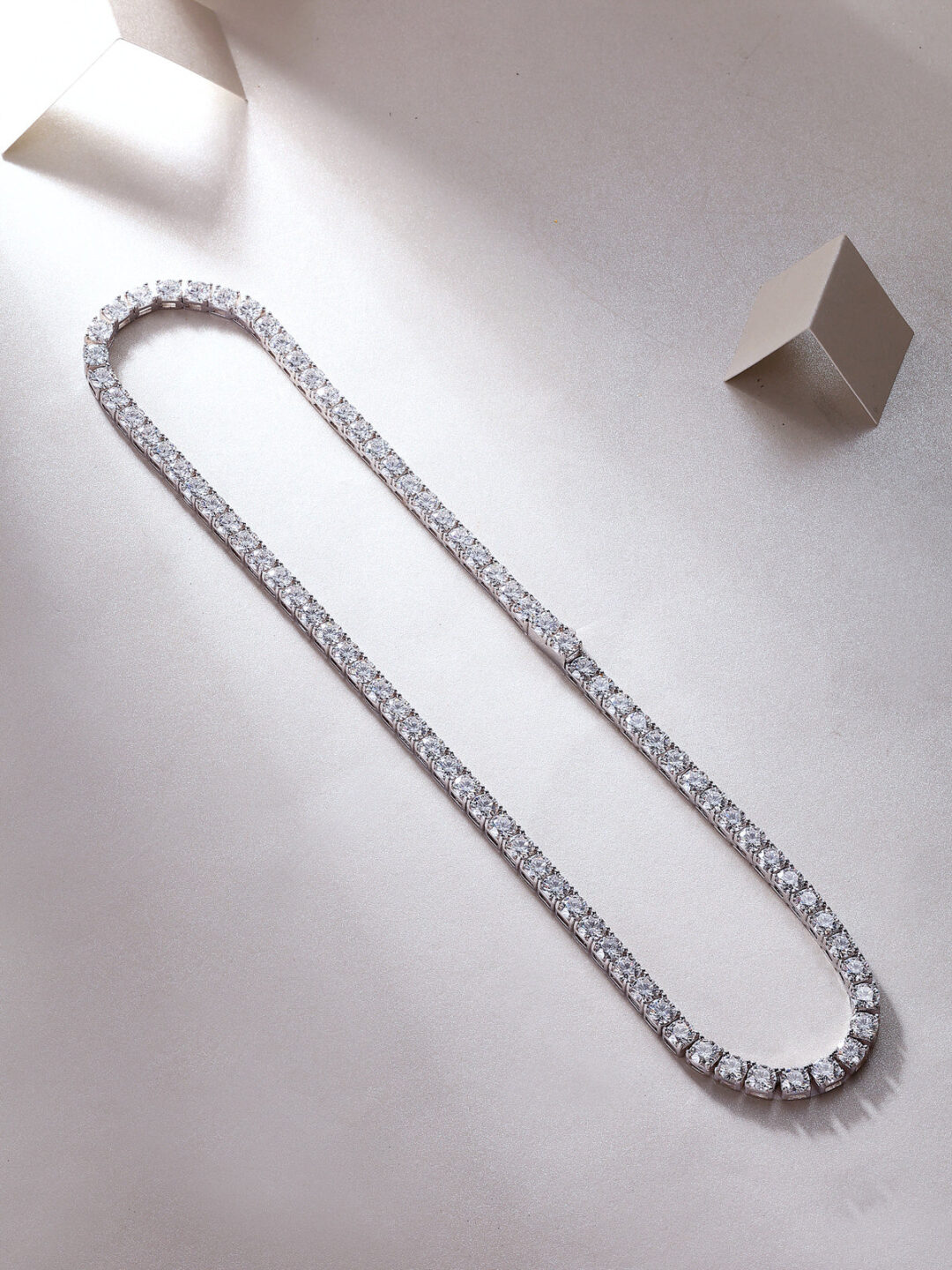Endless Stream Of Stars 0.5ct Luxury Fashion Mossan Diamond S925 Silver Necklace - Image 4