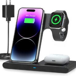 3 IN 1 Wireless Fast Charger Stand For iphone Watch And Airpod