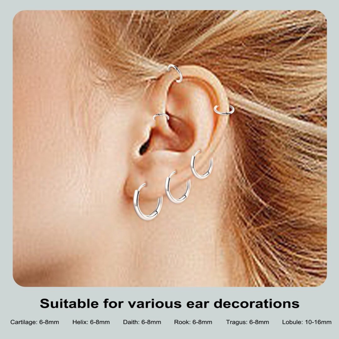 Crafted From Sturdy And Durable Titanium Steel, These 2.0 Coil Titanium Steel Earrings Are Lightweight And Comfortable To Wear, Adding A Touch Of Personality To The Overall Look - Image 5
