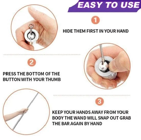 Martial Arts Pocket Staff - High Quality Stainless Steel Silver - Image 4