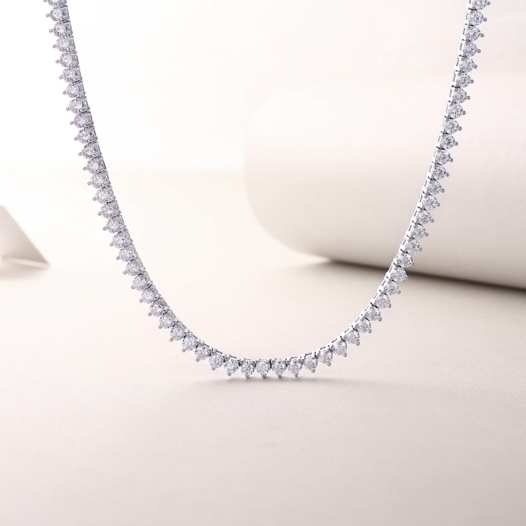 Solitude Luxury Fashion Set Mosan Diamond S925 Silver Necklace Rivaling Natural Diamonds - Image 4
