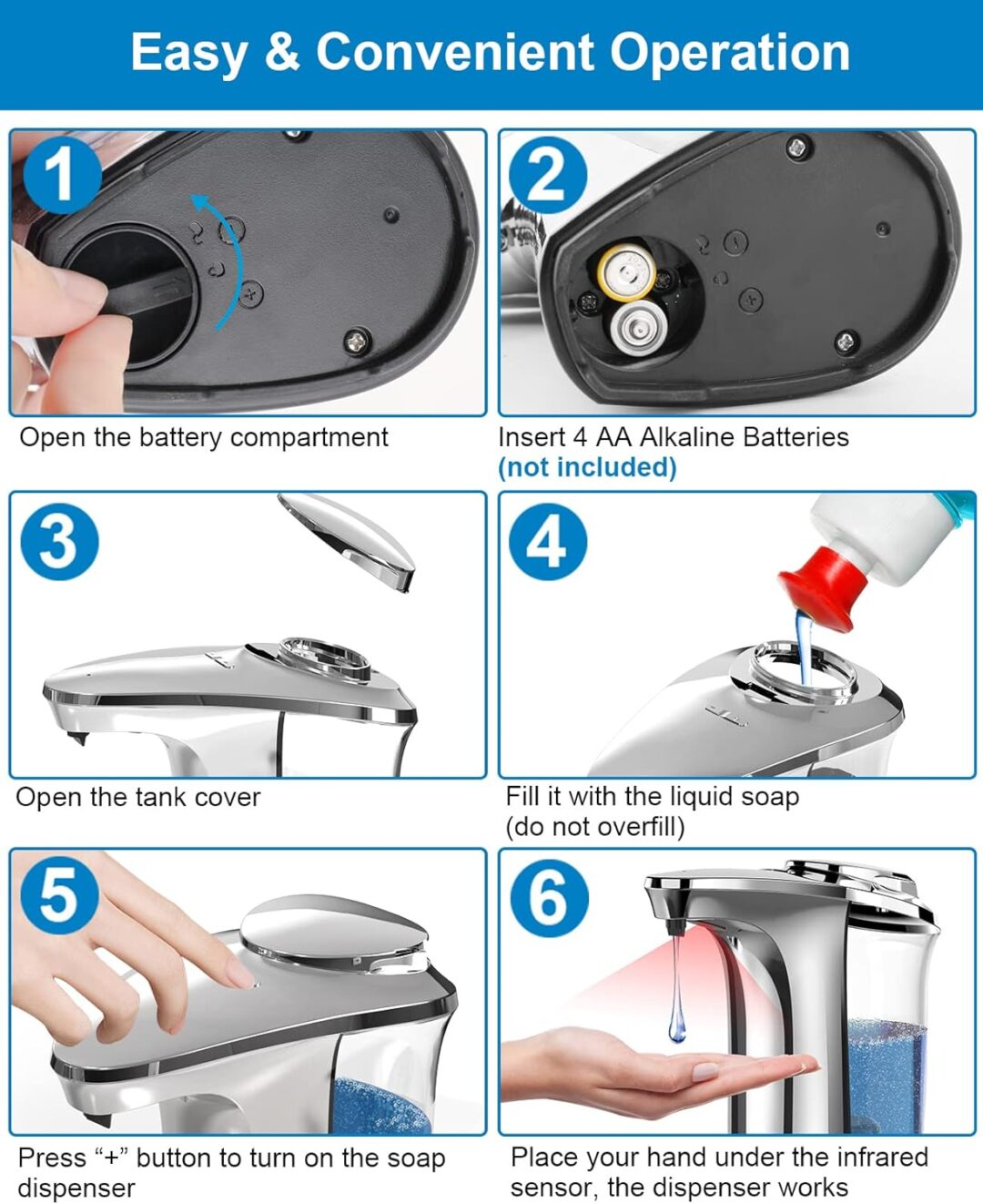 Automatic Touchless Dish Soap Dispenser For Kitchen And Bathroom - Image 5