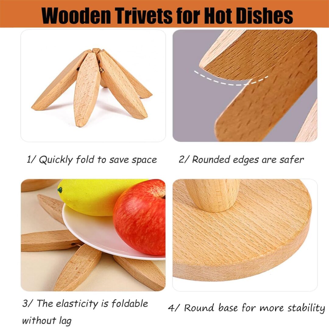 Wooden Trivets For Hot Dishes - Image 2