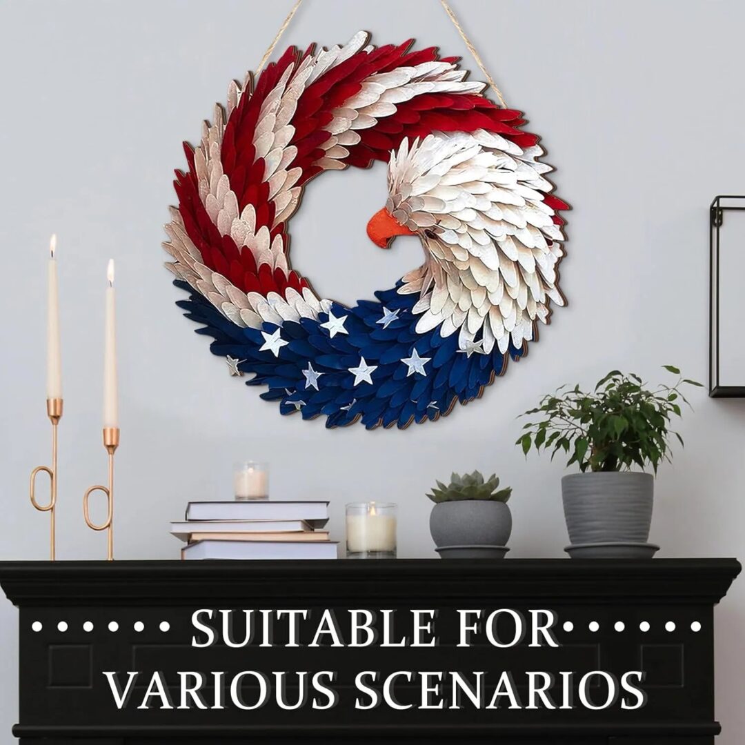 Eagle Wreath Easter Independence Day Decorations - Image 5