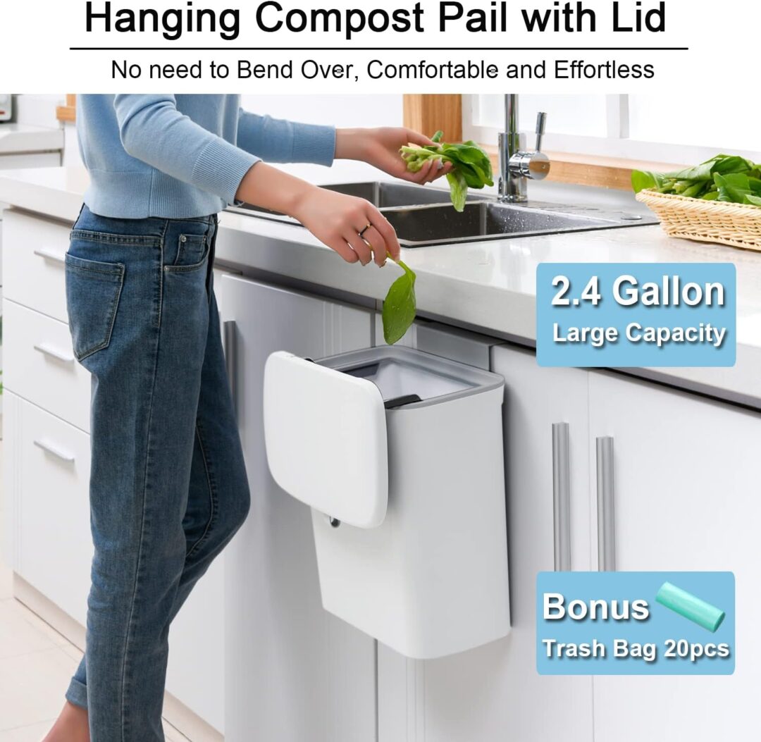 2.4 Gallon Kitchen Compost Bin For Counter Top Or Under Sink - Image 2