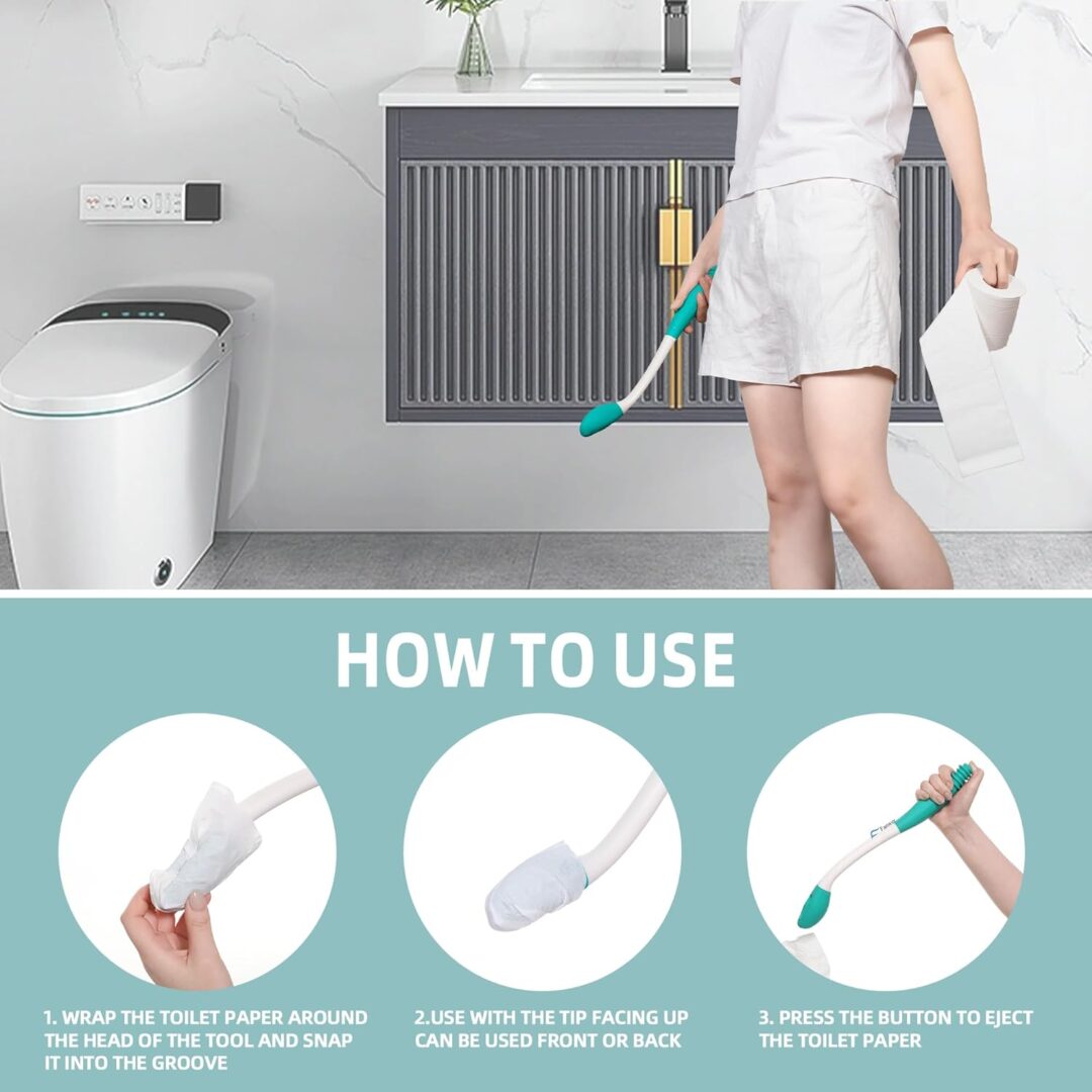 2pcs Toilet Aid For Wiping Long Reach Comfort Butt Wiper Tools - Image 5