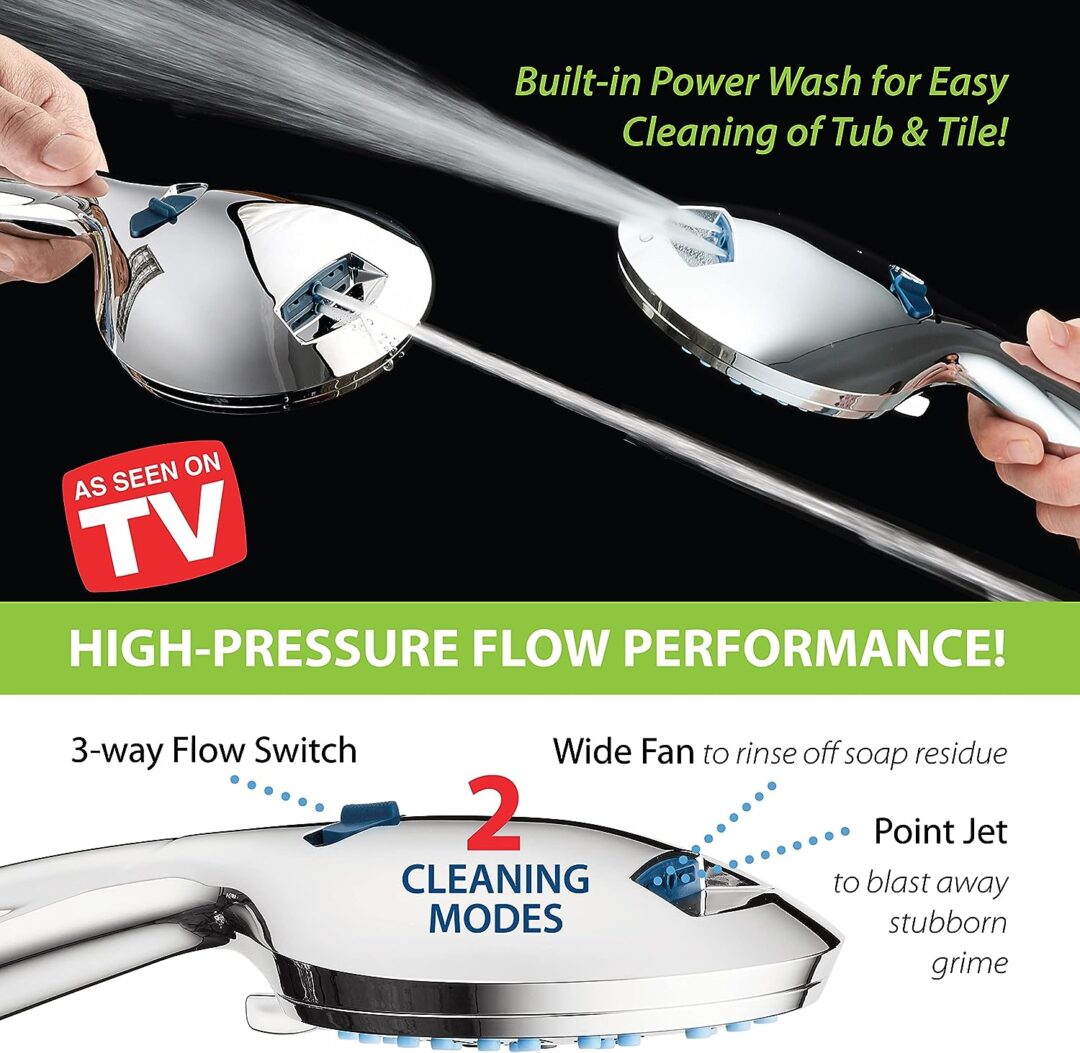 Adjustable Pressure Handheld Shower Head With A Hose - Image 5