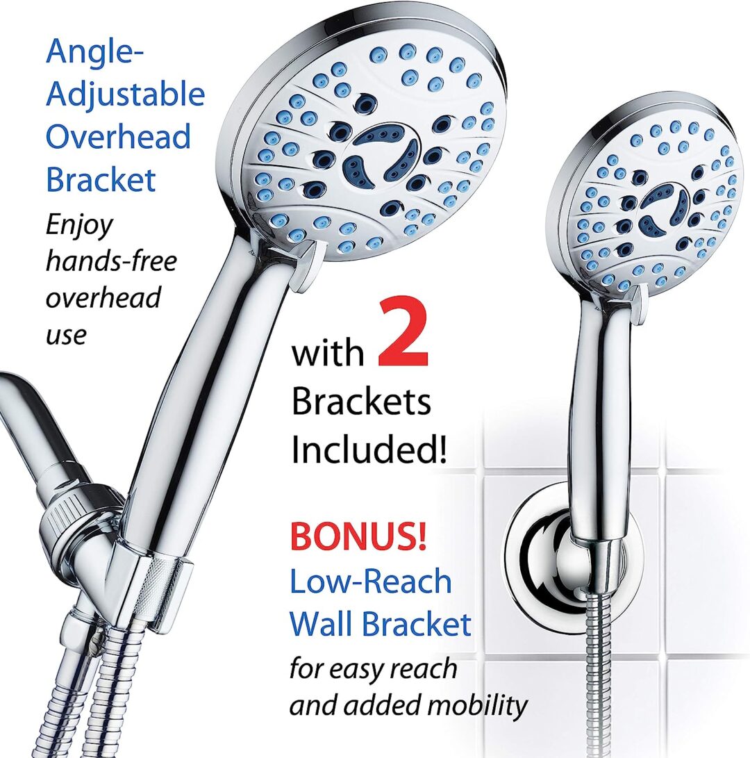 Adjustable Pressure Handheld Shower Head With A Hose - Image 3