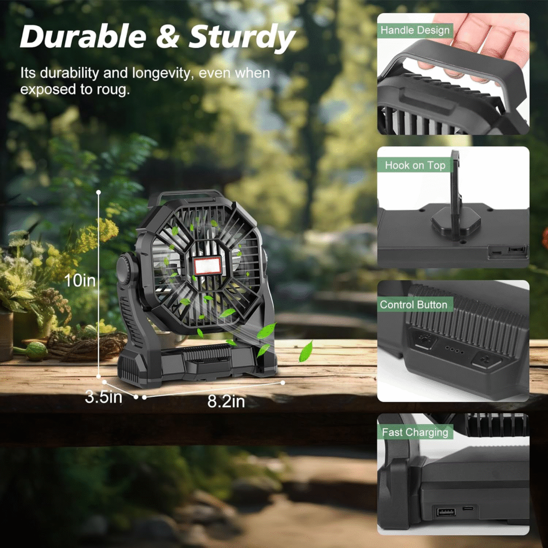 Portable Rechargeable Camping Fan - Image 4