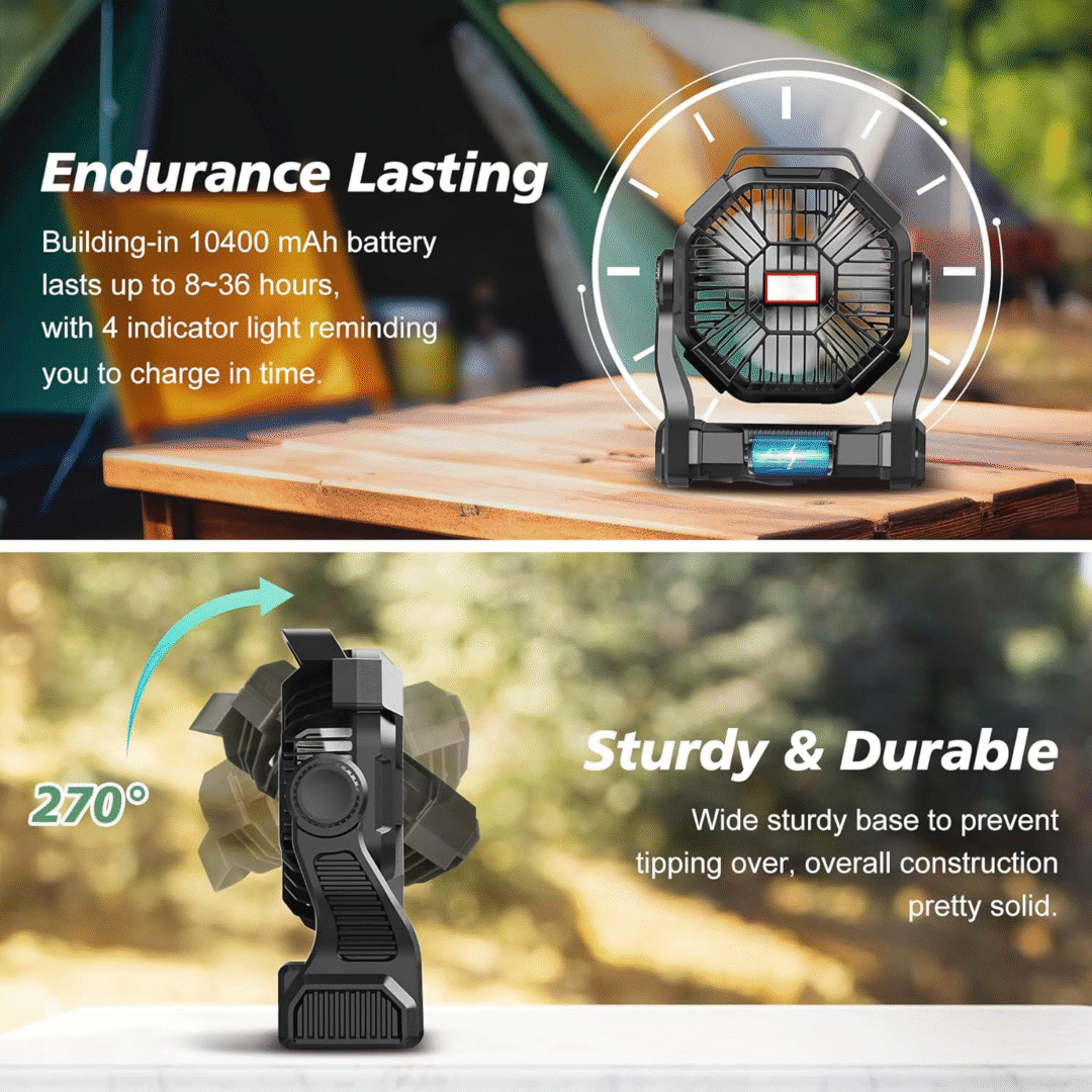Portable Rechargeable Camping Fan - Image 3